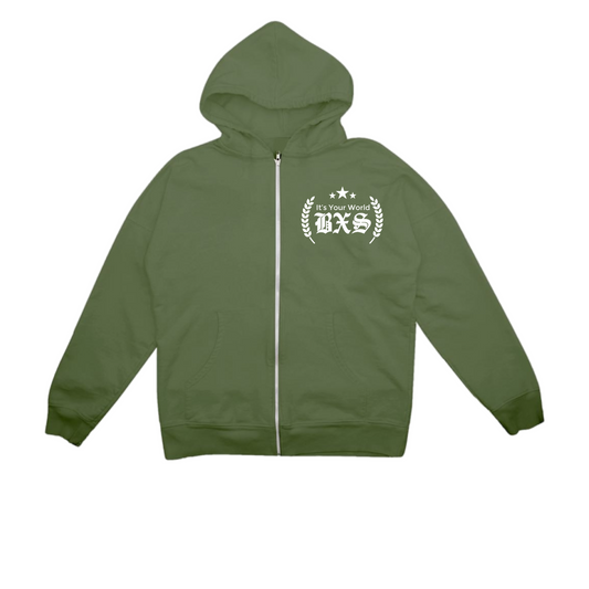 Pre-Order BXS “Badmon” Olive Zip-up